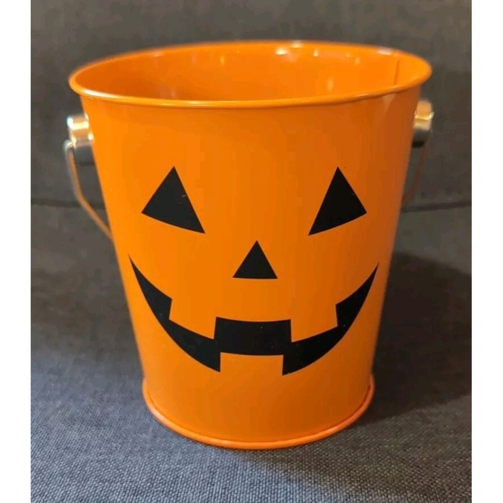Target Bullseye Playground Halloween metal bucket pumpkin
